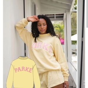 Parke Summerland Yellow NWT Sweatshirt S/M